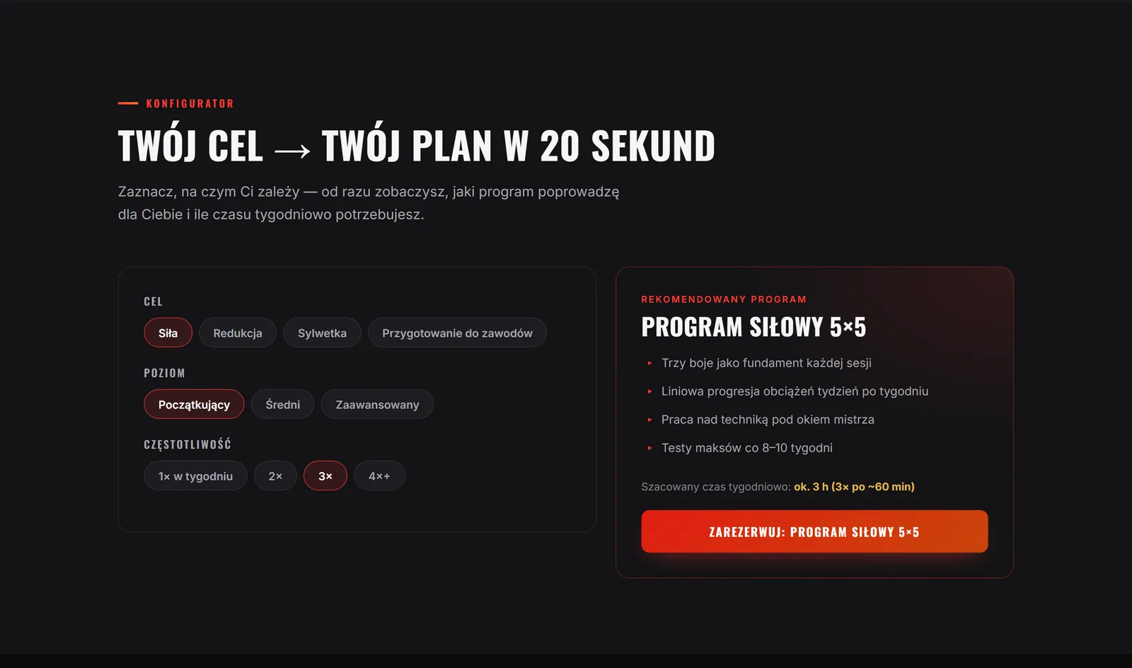Bercik — Trening siłowy — zrzut 2